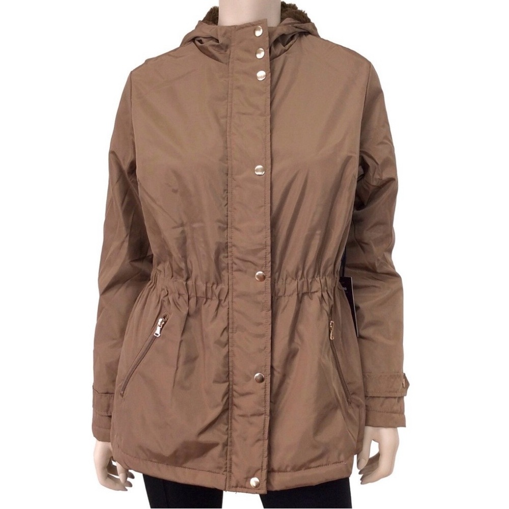 NWOT Ci Sono Fur Lined Rain Jacket